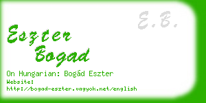 eszter bogad business card